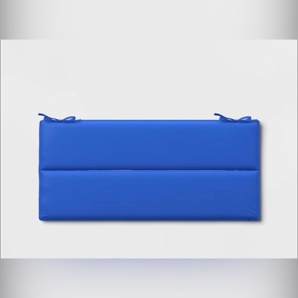17"x37" Outdoor Bench Seat Cushion - Room Essentials cobalt blue